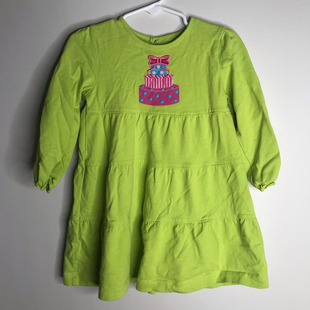 J Khaki green birthday dress size 2T